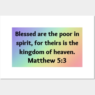 Bible Verse Matthew 5:3 Posters and Art